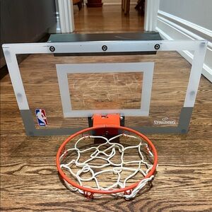 Spalding 180° Arena Slam Jam Pro Over-The-Door Mini Basketball Hoop & Net